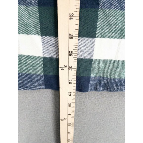 Natural Reflections Shirt Mens Small Green Blue Plaid Flannel Button Front NWT - Picture 9 of 11